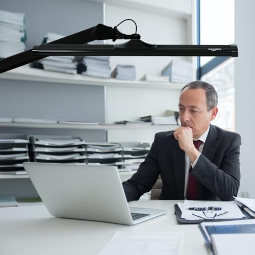 32 Inch LED Architect Desk Lamp with Clamp (Black / CCT)