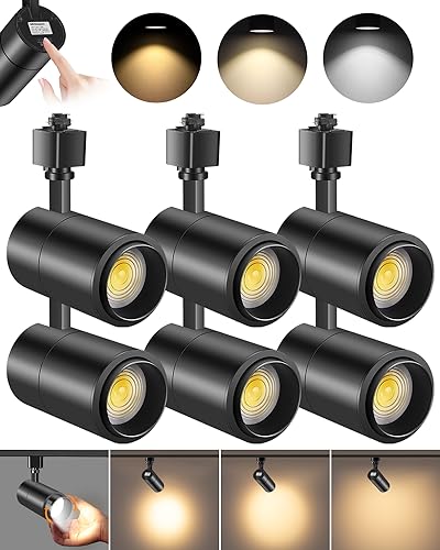 3 Color Zoomable 20W LED Track Lighting Heads H Type (Black)