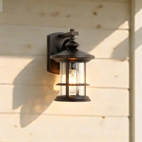 100W Max Vintage Farmhouse Oil Rubbed Bronze Outdoor Wall Light (Bronze / 1 Pack H10")