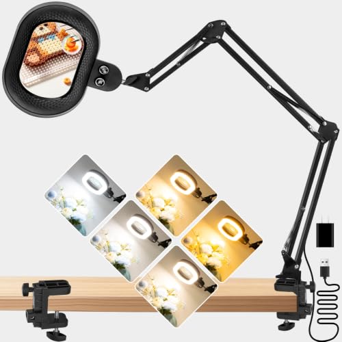 Magnifying Glass with Light and Clamp (5IN-2)
