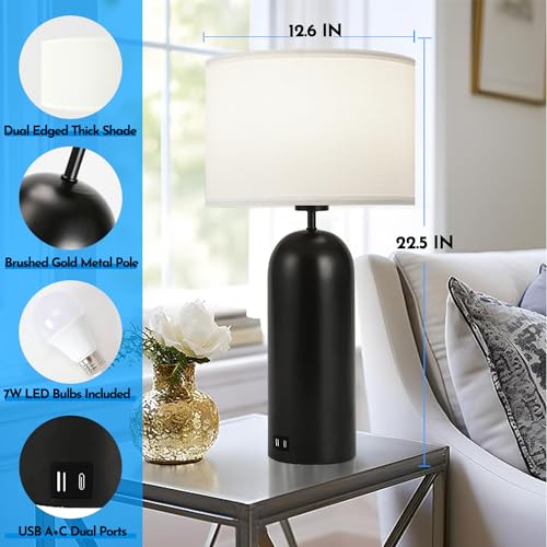 Round Table Lamp Set of 2