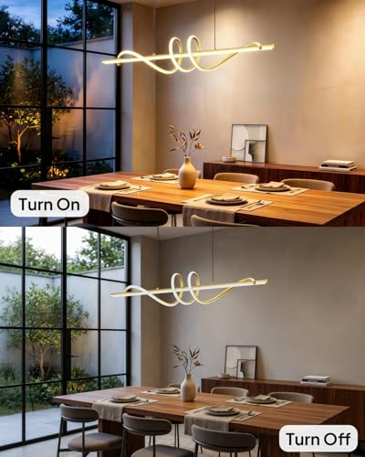 47.2in Dining Table Light Fixture (Gold / 47.2in)