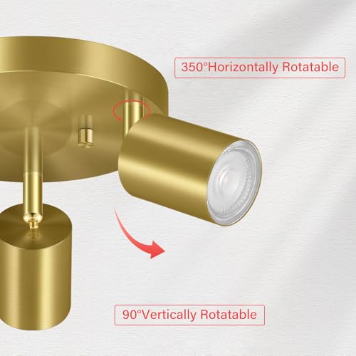 LED 3 Light Track Lighting Kit (3 Light-Gold)