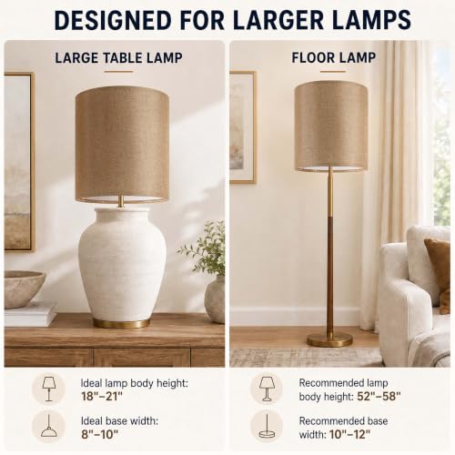 Large Caramel Lamp Shades Set of 2 (Caramel / 14"×15")