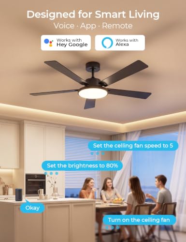 Smart Ceiling Fan with Lights