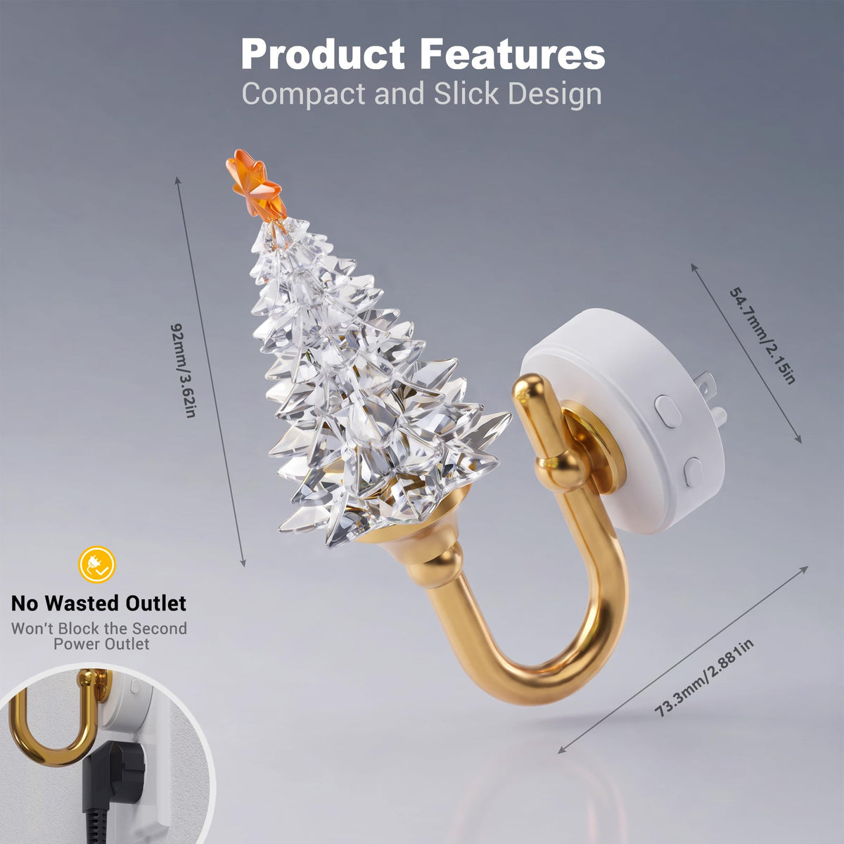 Crystal Christmas Tree Night Light (Crystal Christmas Tree - RGB / 2 Pack)
