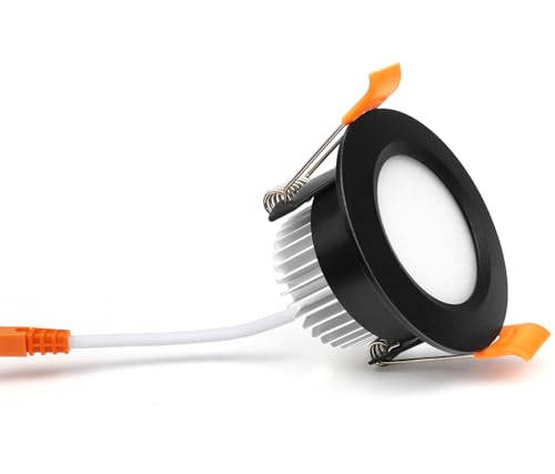 2 Inch LED Recessed Lighting (2700k (Ultra Warm White) / 1 Pack (Black))