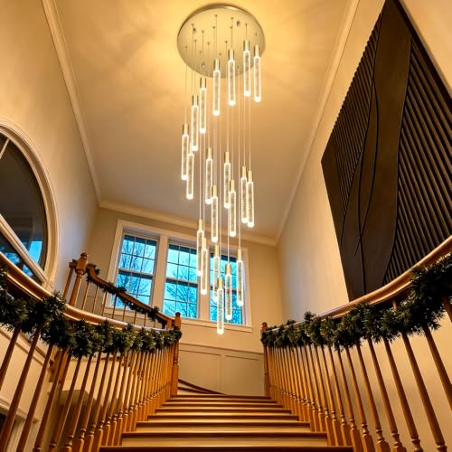 13ft Long Crystal Chandelier for Living Room (20 lights / Gold)