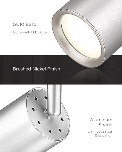 61.4" Track Lighting with 3000K LED Bulbs (Kaleidoscope, Brushed Nickel / 61.4", 8-light)