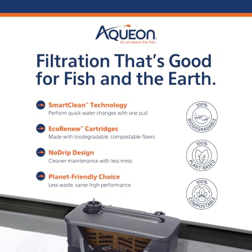 Aquarium Starter Kit with Smart Clean Filtration and LED Lighting (Black / 20 Gallon)