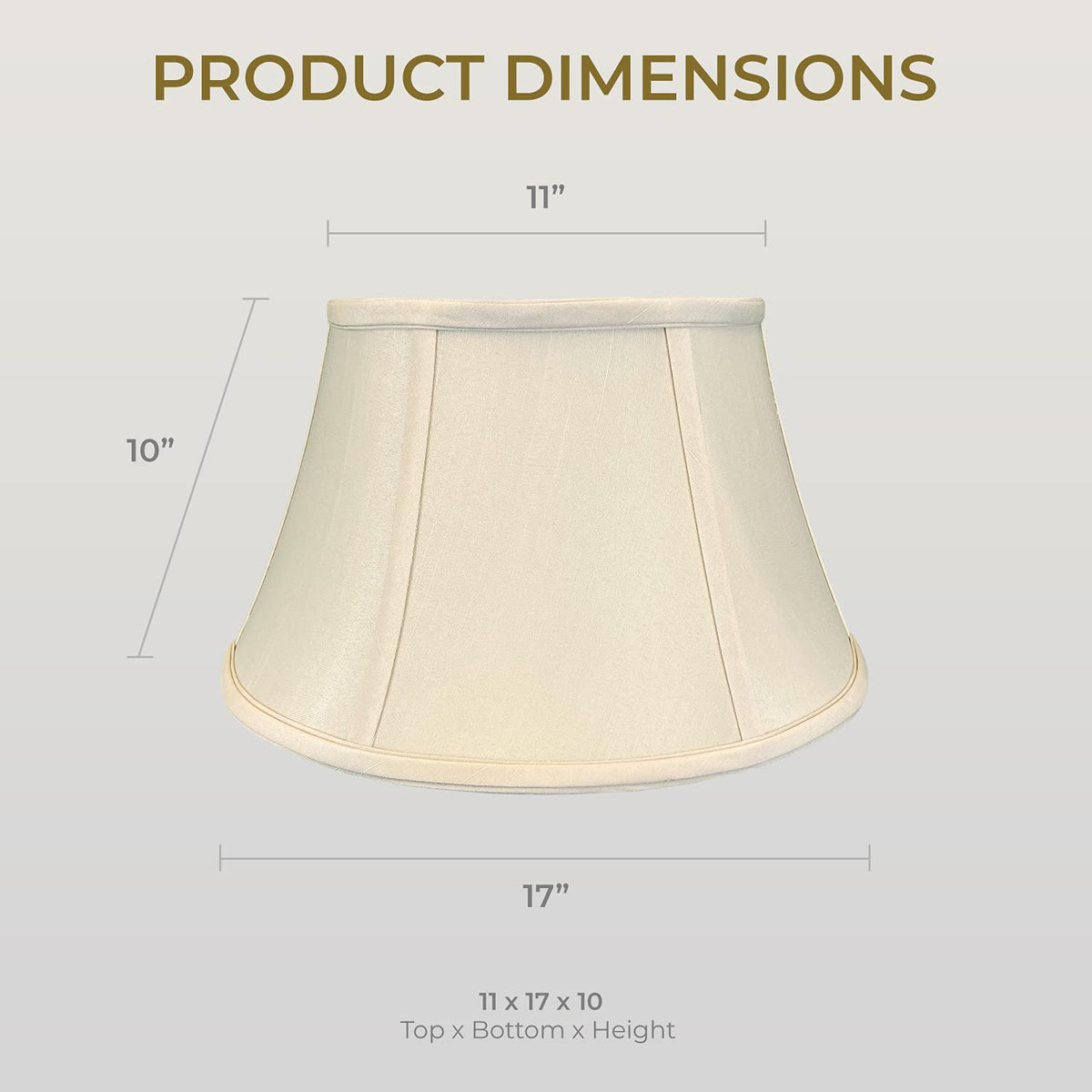 Shallow Drum Bell Billiotte Wall Lamp Shade (Beige - Set of 2 / 11 x 17 x 10)