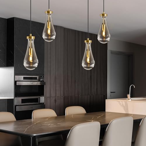 Raindrop Pendant Light Fixtures of 2 Lights (Gold / 2 Head)