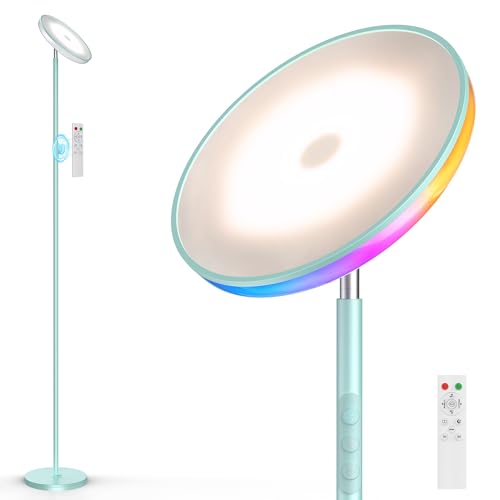 UFO Torchiere Floor Lamp (Blue)