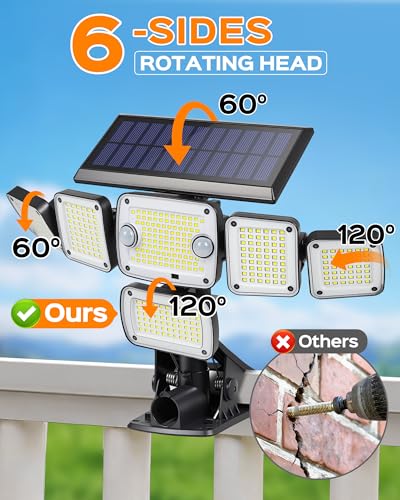 Solar Flood Lights Outdoor (Clamp / 2Pack)