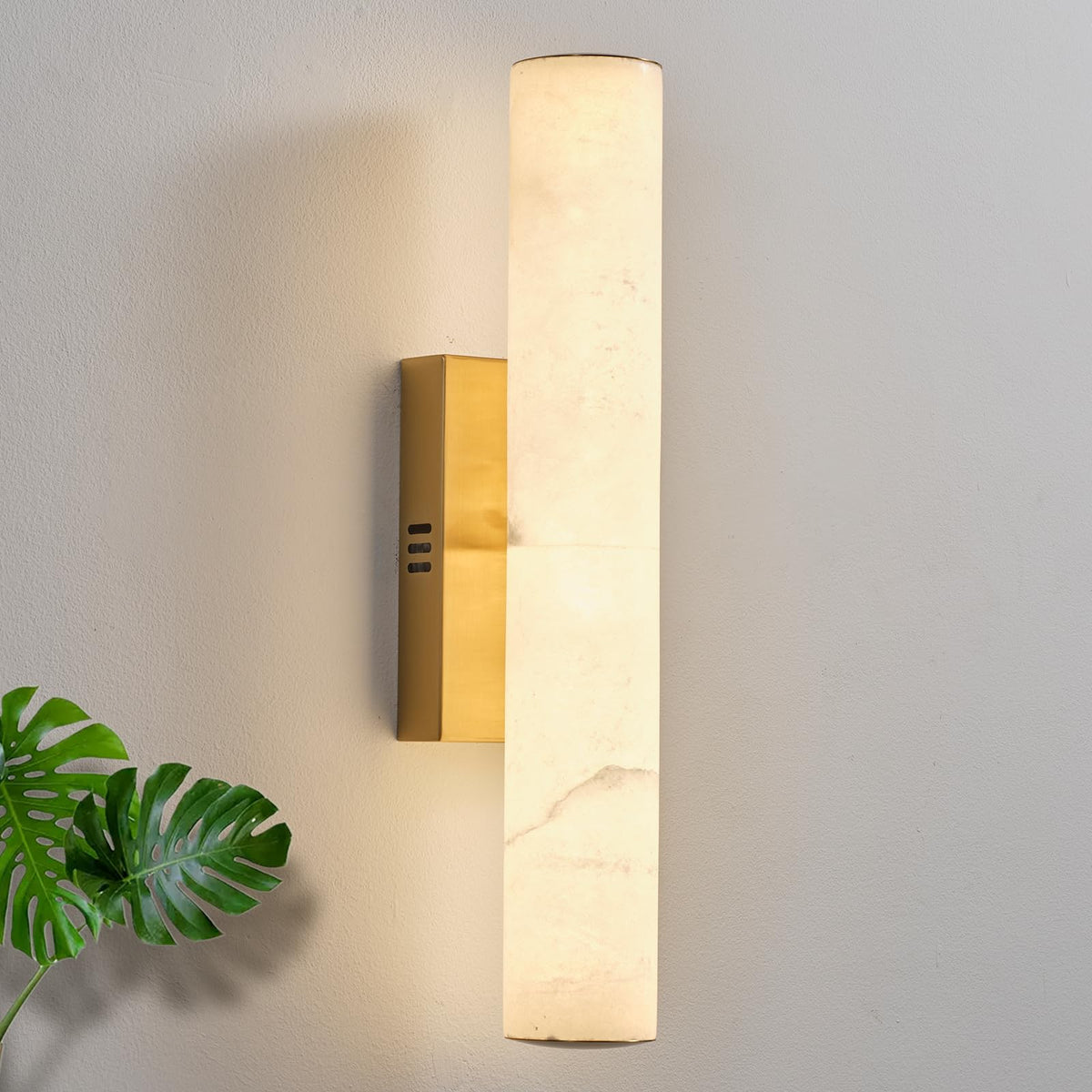 20in Alabaster Wall Sconces (Gold-20in-1 Pack)