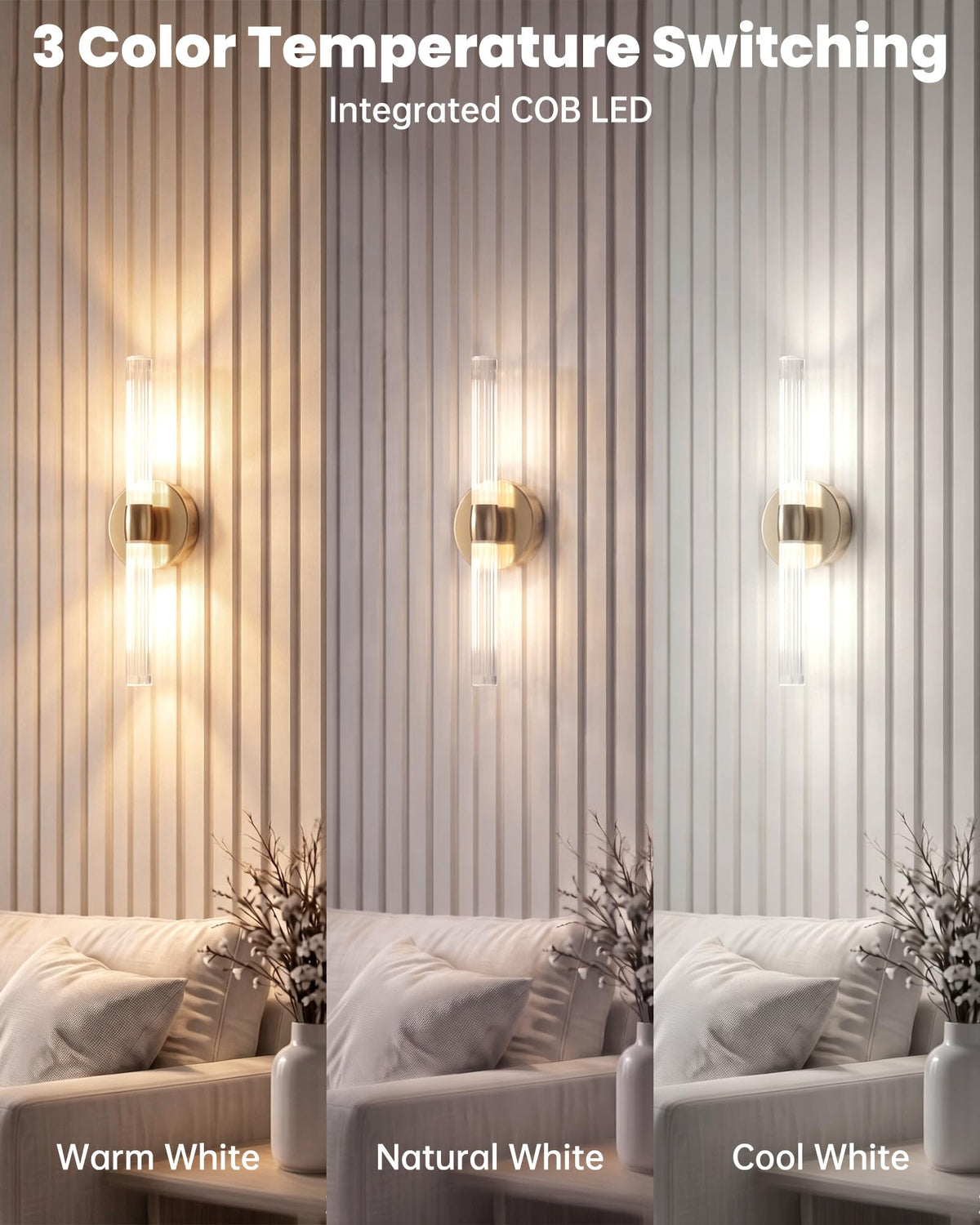 Hardwired Wall Sconces Set of 2 (Gold)