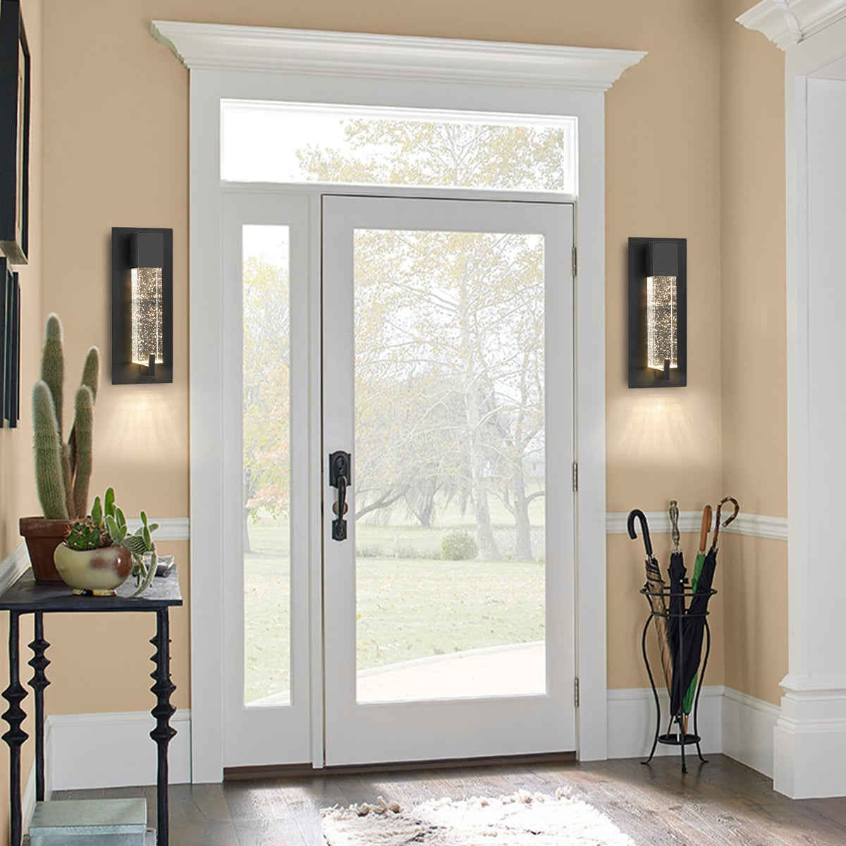 LED Wall Sconce Light (Black 11")