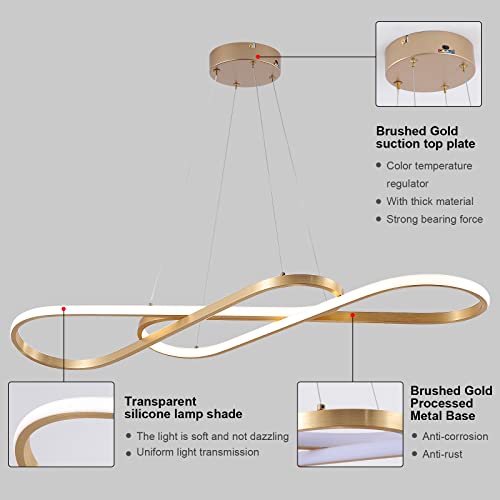 Modern LED dimmable Chandelier 45W Color Temperature 3000K