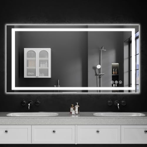 50"x30" LED Bathroom Mirror with Lights (30"L x 50"W)