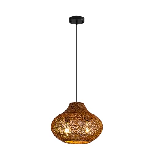 Oval Rattan Pendant Light