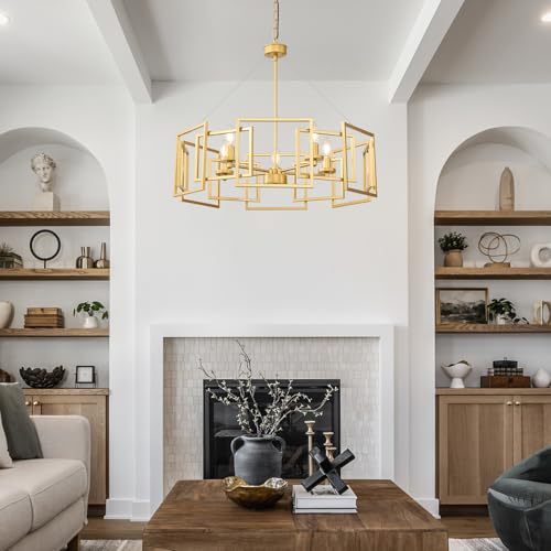 Farmhouse Industrial Geometric Chandelier