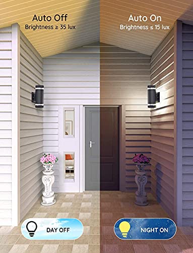 Outdoor Wall Sconce Lights (Cylinder 2 Pack)