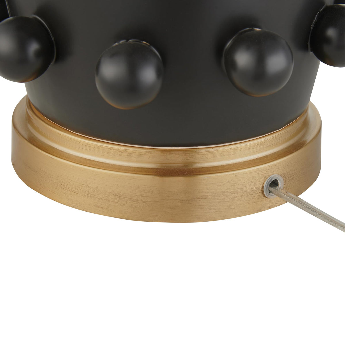26" Modern 1 Light Table Lamp (Flat Black)