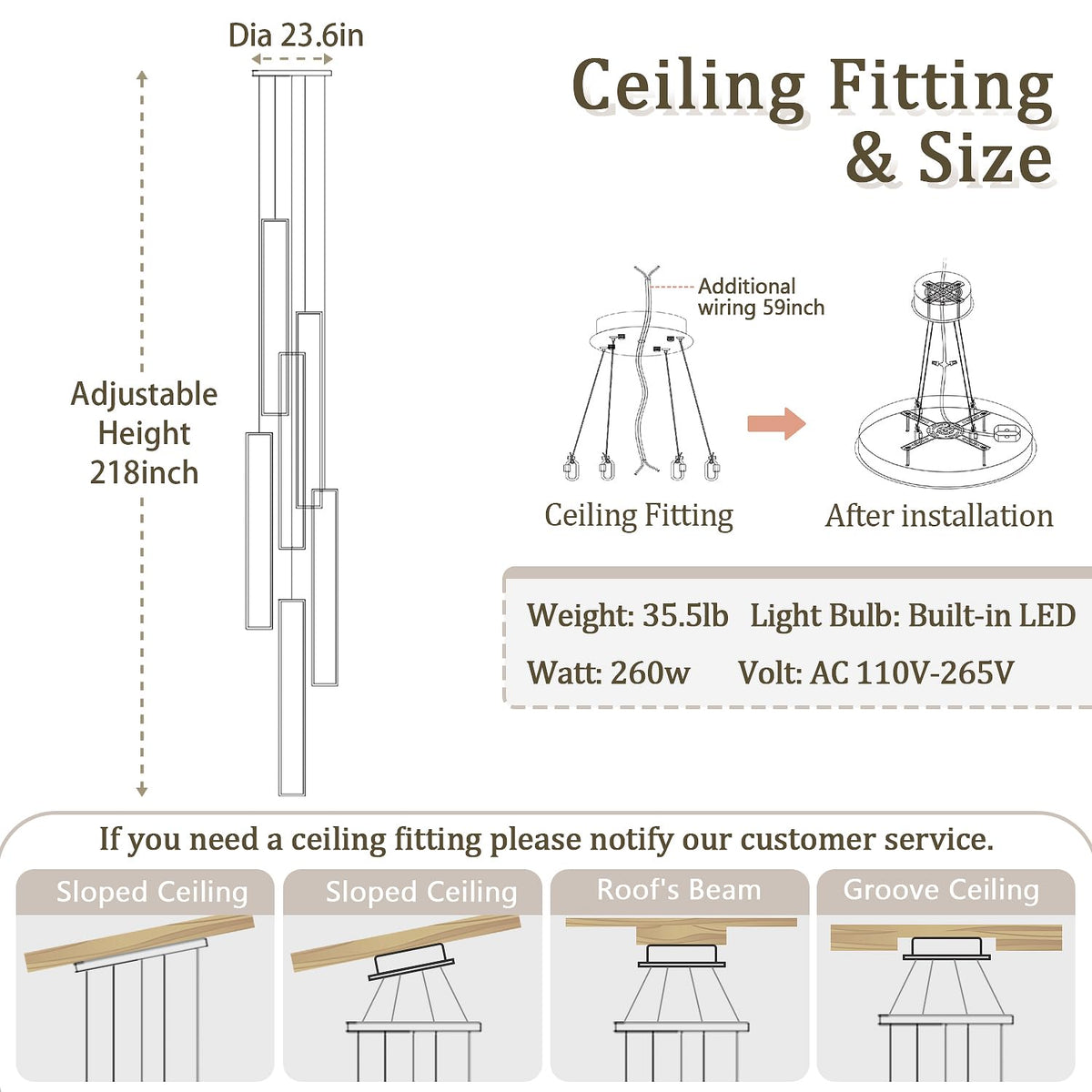 Modern Chandeliers for Entryway High Ceiling Large Rectangle Chandelier LED Dimming Gold Contemporary Chandelier for Staircase Foyer 2700k (Gold 6- Light / H59"xW 8" Highest 218")