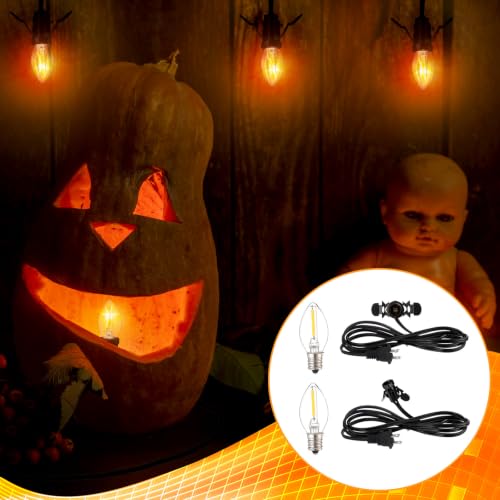 24 Pcs Lights Accessory Cord with LED Light Bulb (Black)