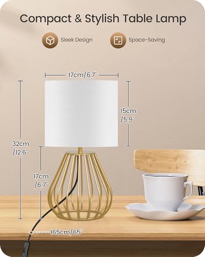 Gold Table Lamp (White + Gold)