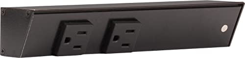 Task Lighting APT Angled Power Strip 9 inch Right (9 inch Right / Black)