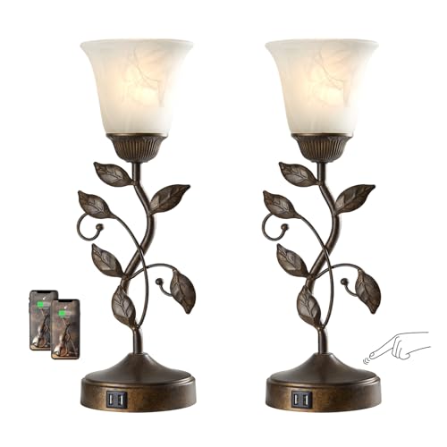Touch Control Table Lamp with 2 USB Charging Ports