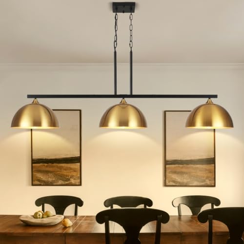 3 Light Gold Island Lights for Kitchen (3 Light / Gold)