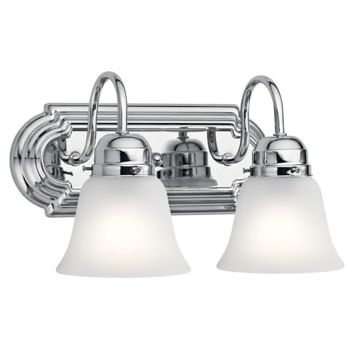 2 Light Vanity Bath Light in Chrome