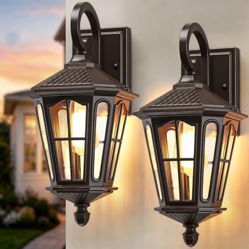 16'' Outdoor Wall Lights 2 Packs (Brown)