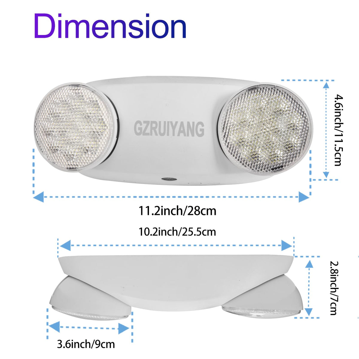 Emergency Lights with Battery Backup (1 Pack / White)