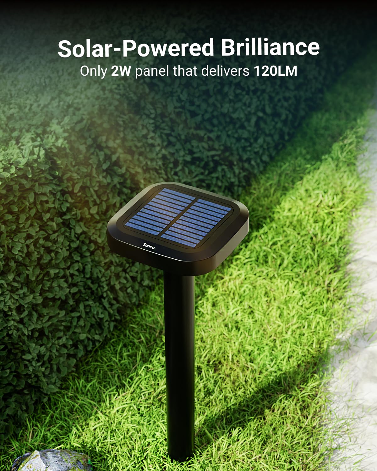 Sunco 6 Pack Square Solar Pathway Lights Outdoor (6 Pack)