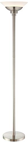 Wagner 71" Modern Brushed Nickel Torchiere Floor Lamp