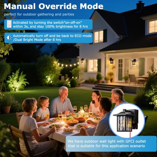 Motion Sensor Outdoor Wall Lights (2 Packs / With sensor)