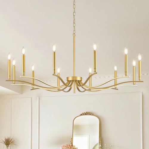 Chandelier Modern Dining Room Light Fixture Candle Chandelier Over Table Metal Chandeliers Lighting for Living Room Entry Master Bedroom Bathtub Kitchen