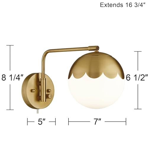 Camila Brass Glass Globe Plug (Brass - Set of Two)
