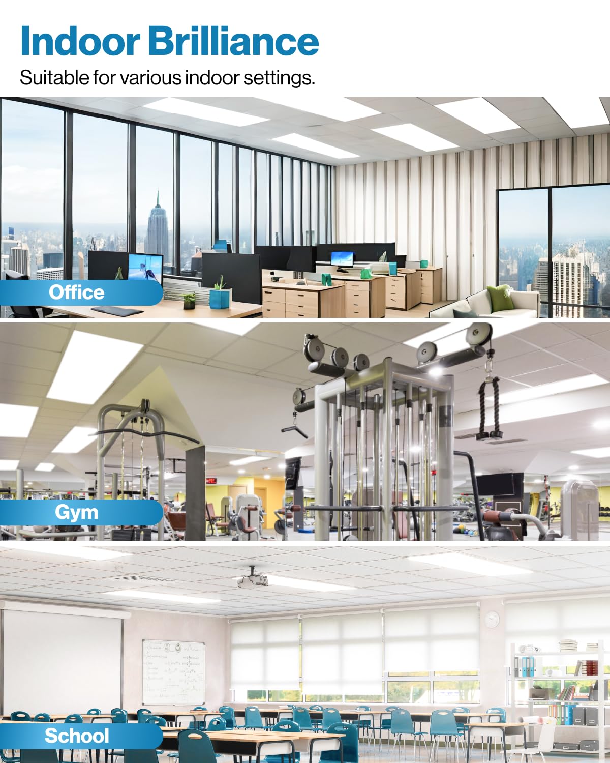 Sunco 24 Pack 2x4 LED Flat Panel Lights (2x4)