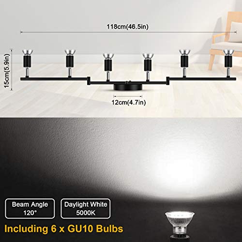 6 Light LED Track Lighting Kit (Black / 6 Light)