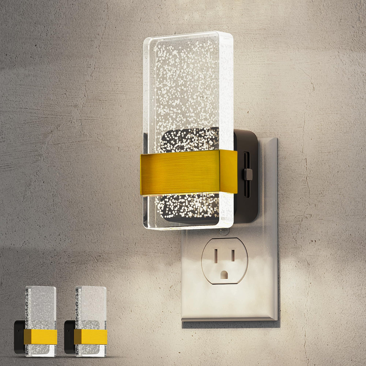 Night Light Night Lights Plug Into Wall Decorative[2Pack] (Golden)