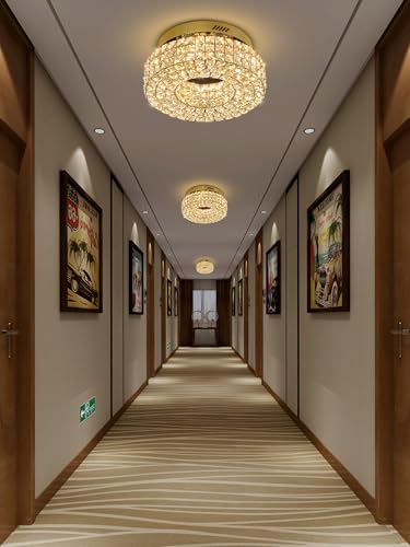 16" Crystal Chandeliers (Gold / Dia 16inch)