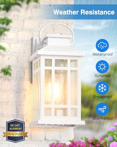 White Dusk to Dawn Outdoor Lighting 2 (White / Dusk to Dawn Sensor-2 Pack)