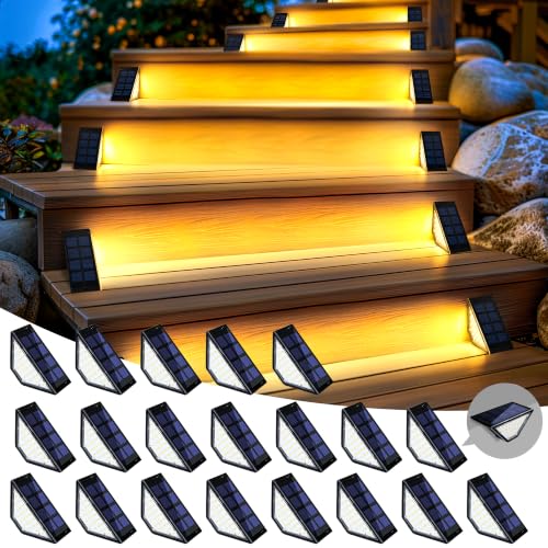 Solar Step Lights for Outside (Warm White / 20)