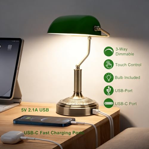 Vintage Bankers Lamp
