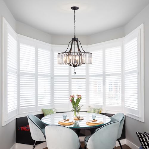 Modern Crystal Chandeliers Round 6 (168-Black)
