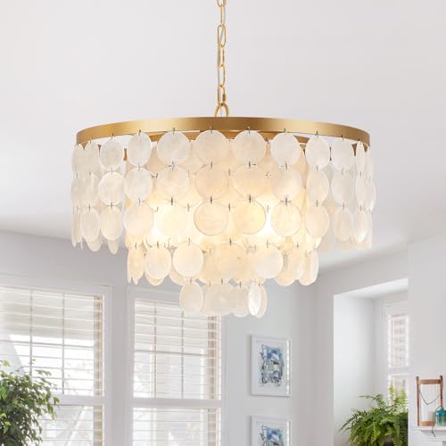 Coastal Capiz Shell Chandelier